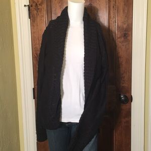 Black crochet cardigan